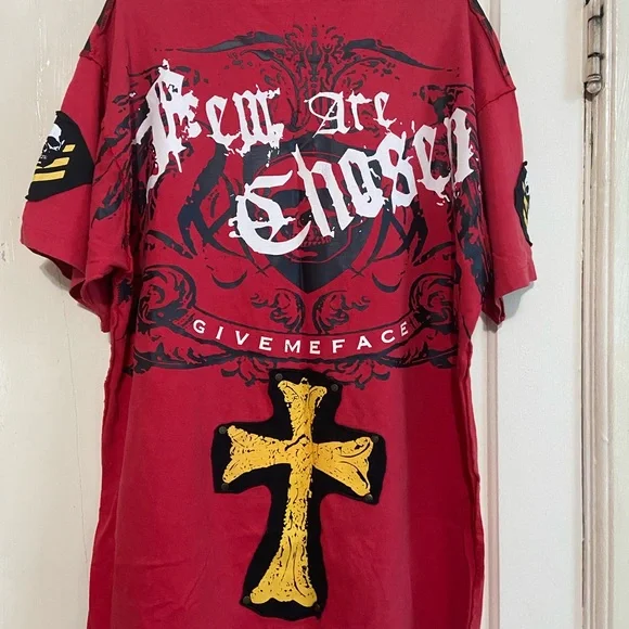 VTG Give Me Face 2000 “Many Are Called” All Over Graphics  T Shirt Men’s XL - Picture 10 of 11